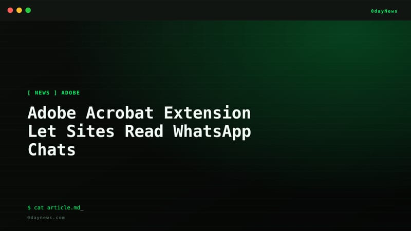 Adobe Acrobat Extension Let Sites Read WhatsApp Chats