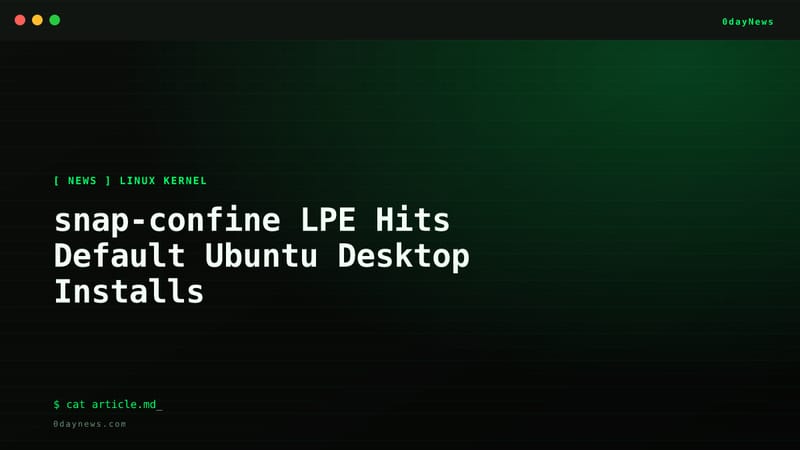snap-confine LPE Hits Default Ubuntu Desktop Installs