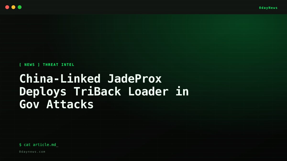 China-Linked JadeProx Deploys TriBack Loader in Gov Attacks