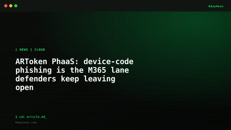 ARToken PhaaS Targets M365 Device-Code Phishing