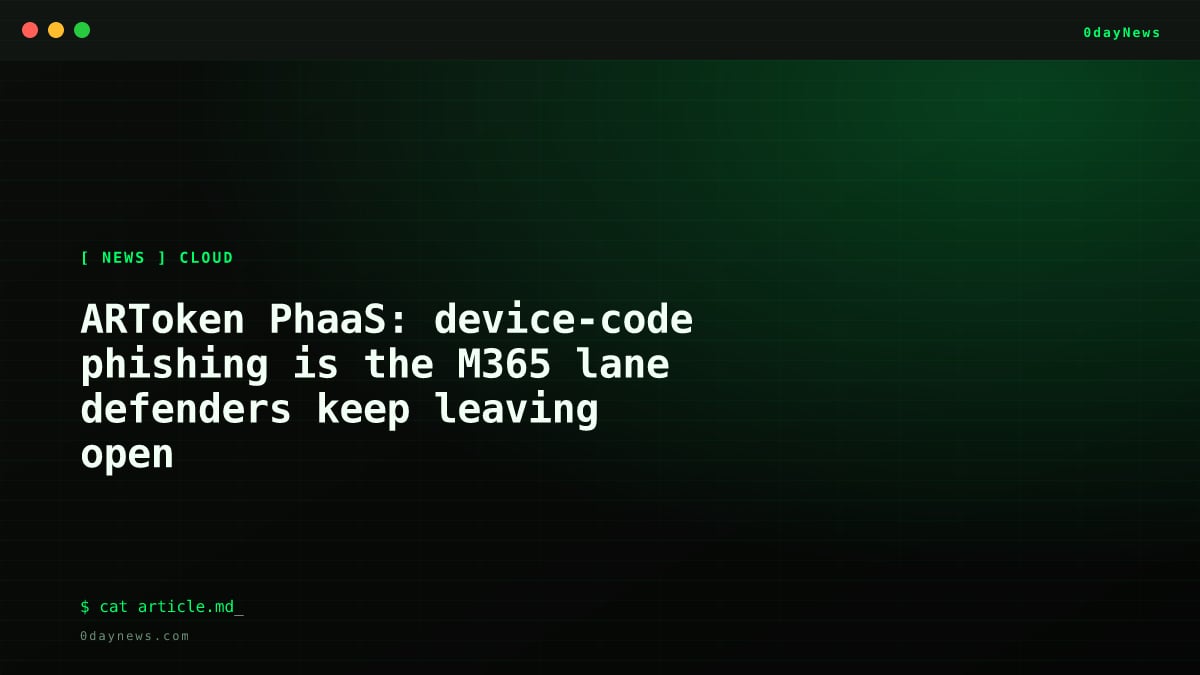 ARToken PhaaS Targets M365 Device-Code Phishing