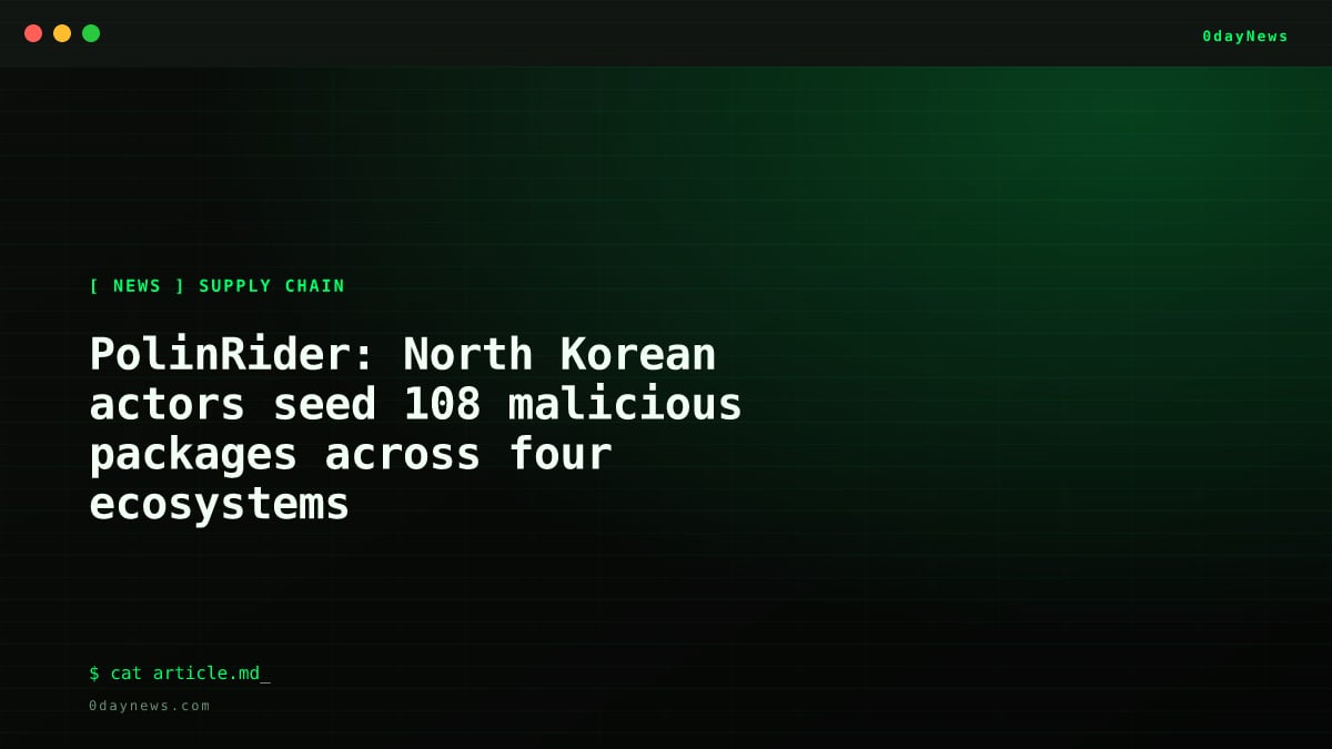 PolinRider: DPRK Seeds 108 Malicious Packages