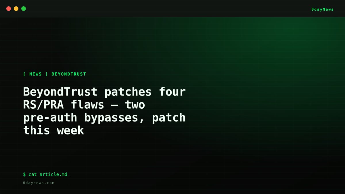 BeyondTrust Patches Four RS/PRA Flaws — Patch Now