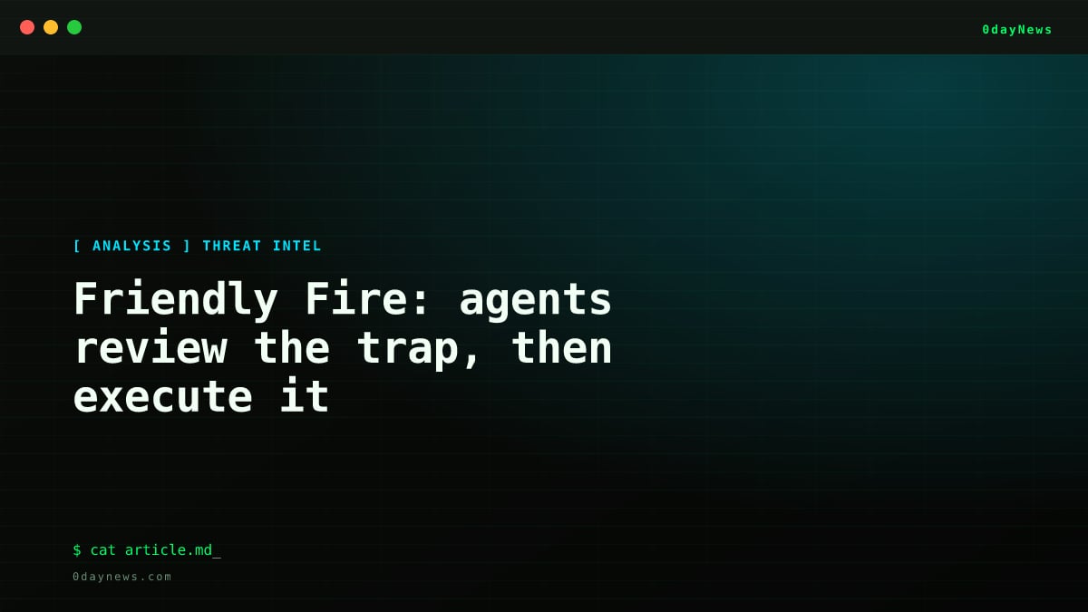Friendly Fire: agents review the trap, then execute it