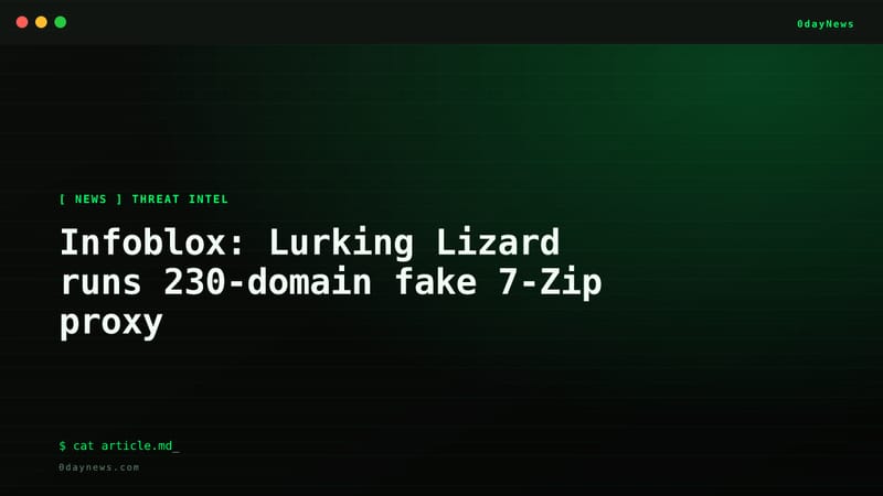Infoblox: Lurking Lizard runs 230-domain fake 7-Zip proxy