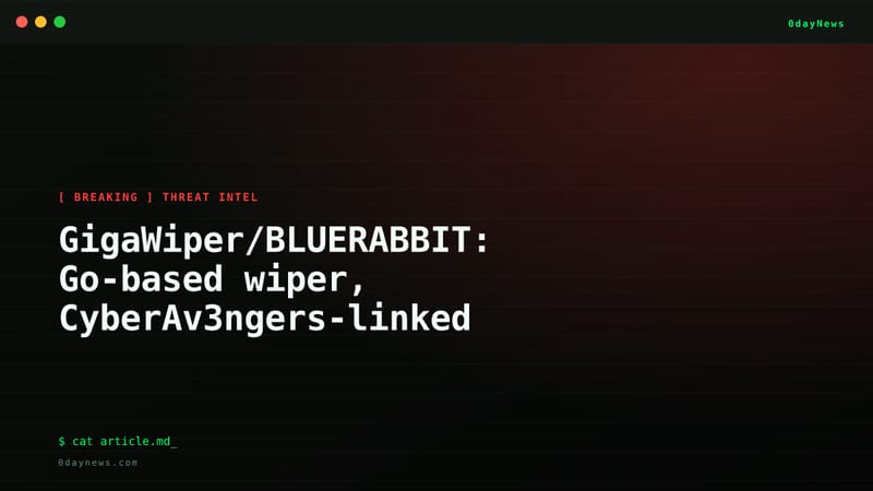 GigaWiper/BLUERABBIT: Go-based wiper, CyberAv3ngers-linked