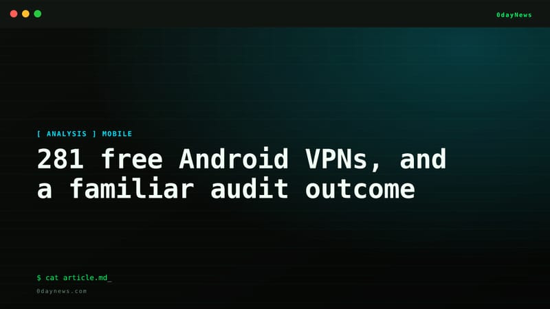 281 free Android VPNs, and a familiar audit outcome
