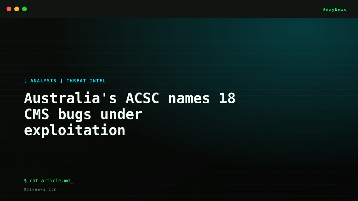 Australia's ACSC names 18 CMS bugs under exploitation
