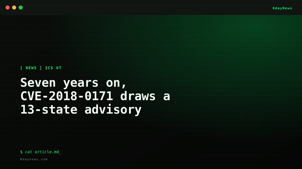 Seven years on, CVE-2018-0171 draws a 13-state advisory