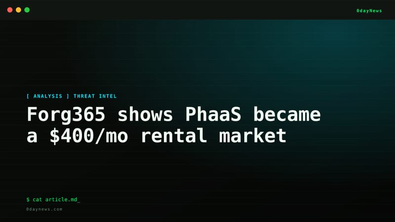 Forg365 shows PhaaS became a $400/mo rental market