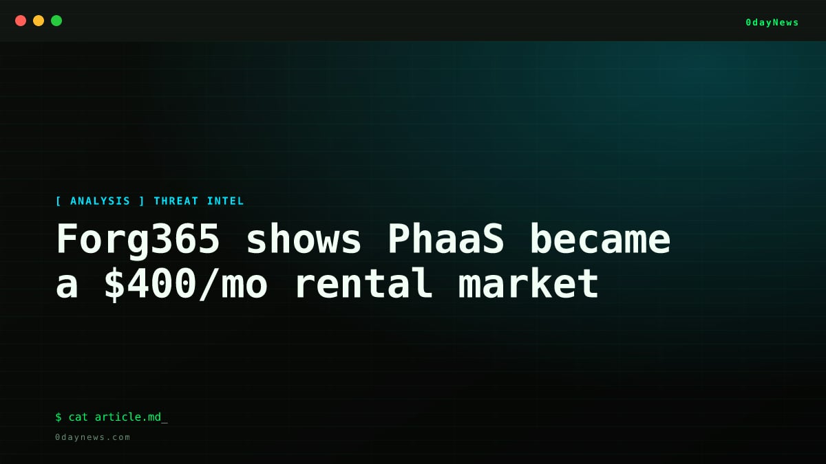 Forg365 shows PhaaS became a $400/mo rental market