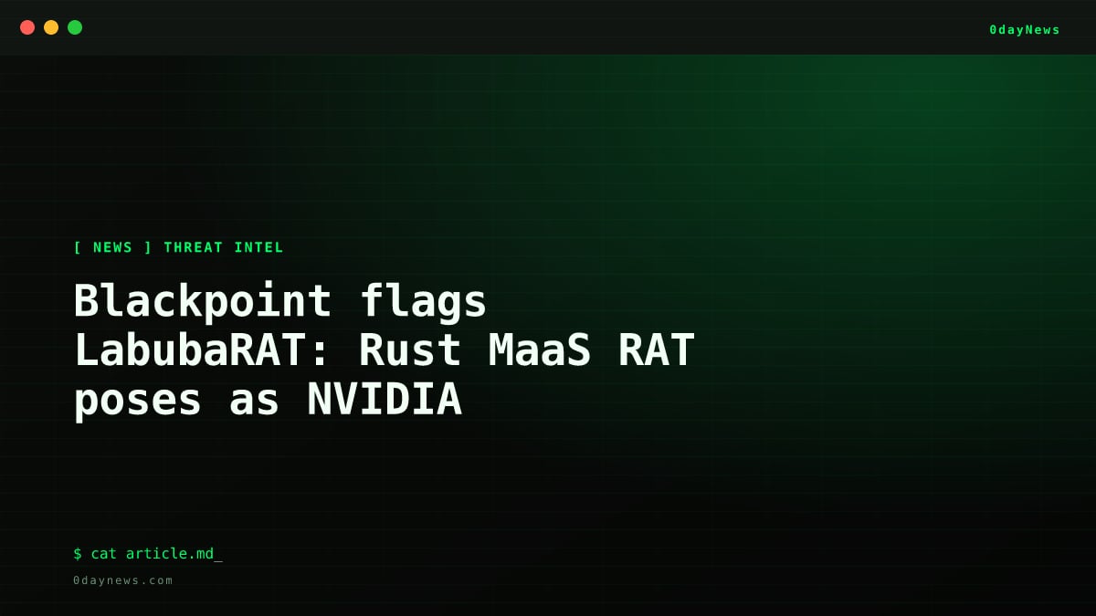 Blackpoint flags LabubaRAT: Rust MaaS RAT poses as NVIDIA