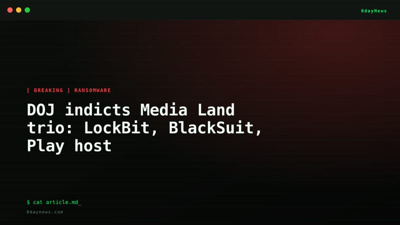 DOJ indicts Media Land trio: LockBit, BlackSuit, Play host