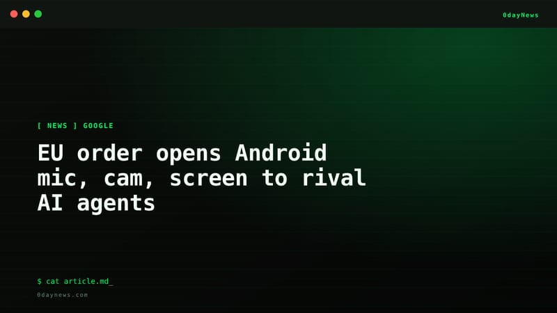 EU order opens Android mic, cam, screen to rival AI agents