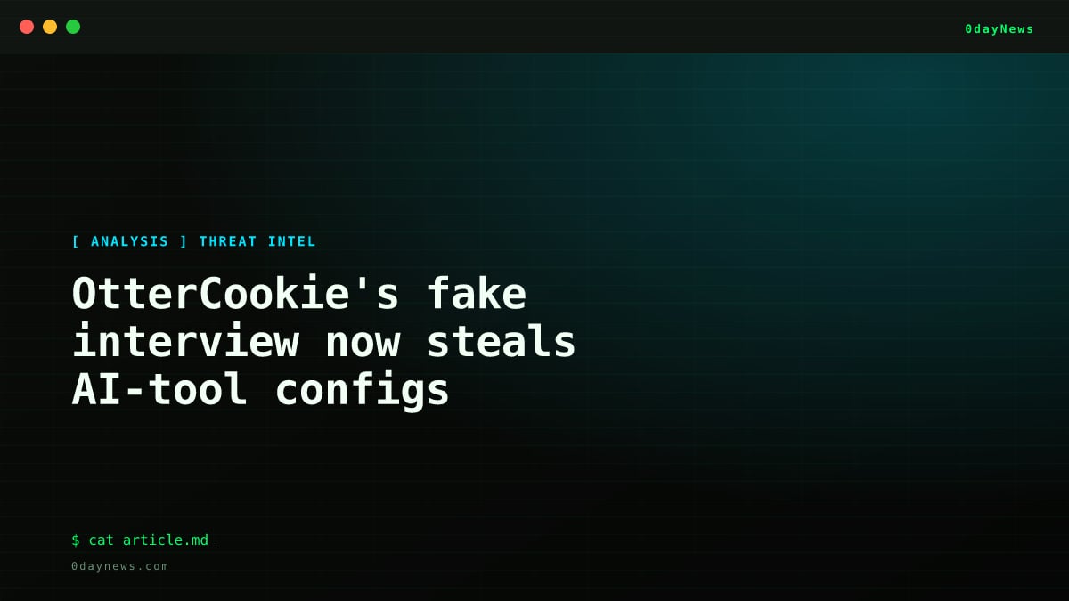 OtterCookie's fake interview now steals AI-tool configs
