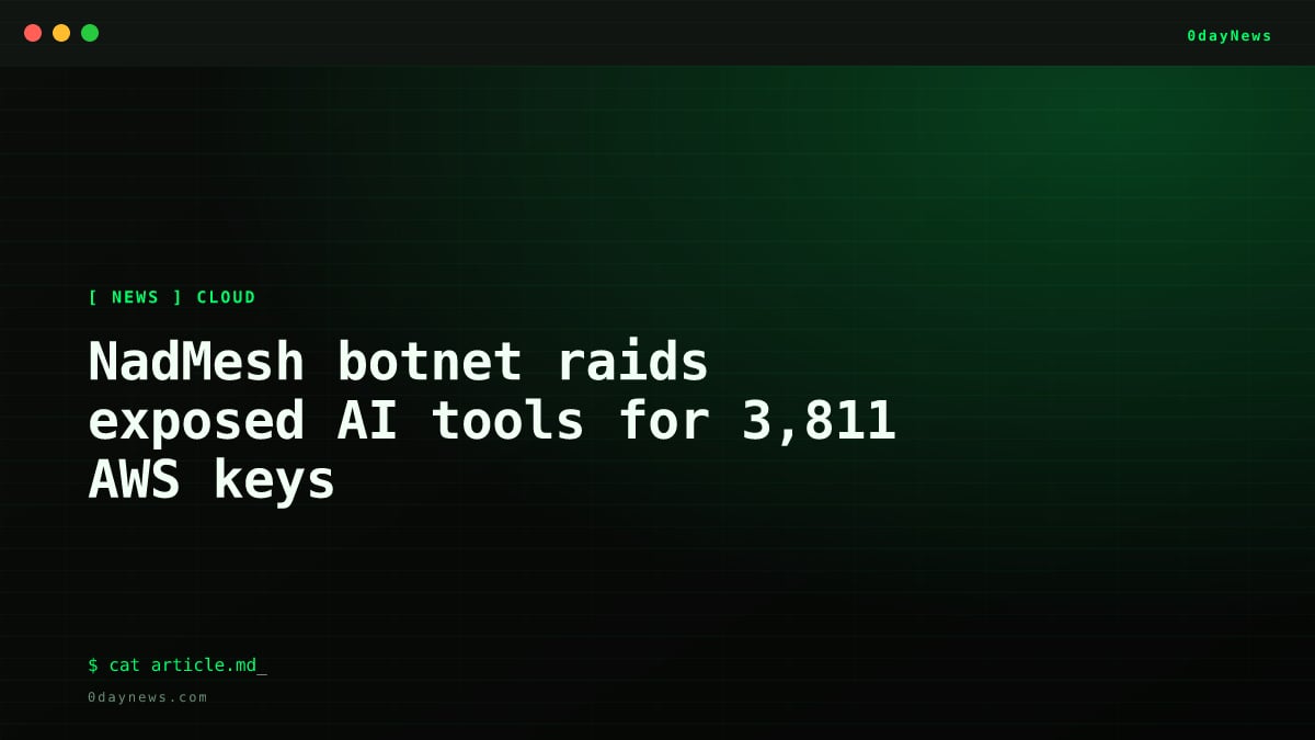 NadMesh botnet raids exposed AI tools for 3,811 AWS keys