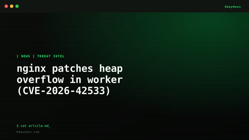 nginx patches heap overflow in worker (CVE-2026-42533)