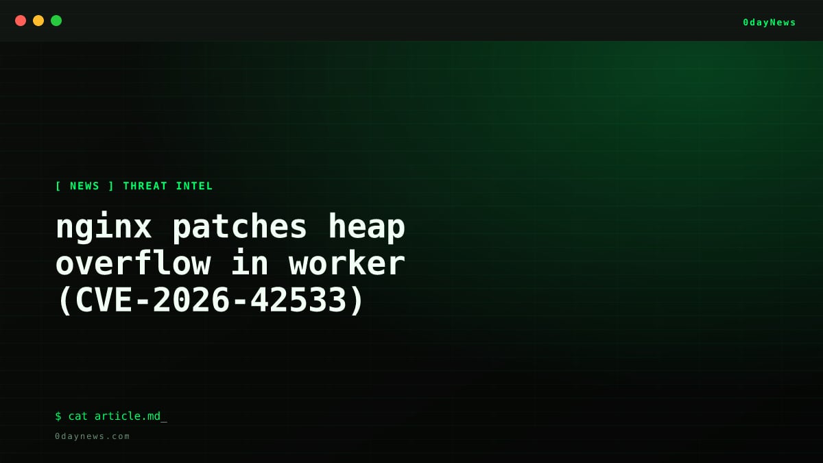 nginx patches heap overflow in worker (CVE-2026-42533)
