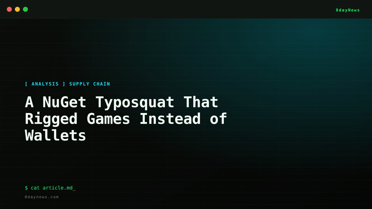 A NuGet Typosquat That Rigged Games Instead of Wallets
