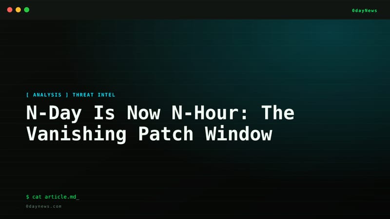 N-Day Is Now N-Hour: The Vanishing Patch Window