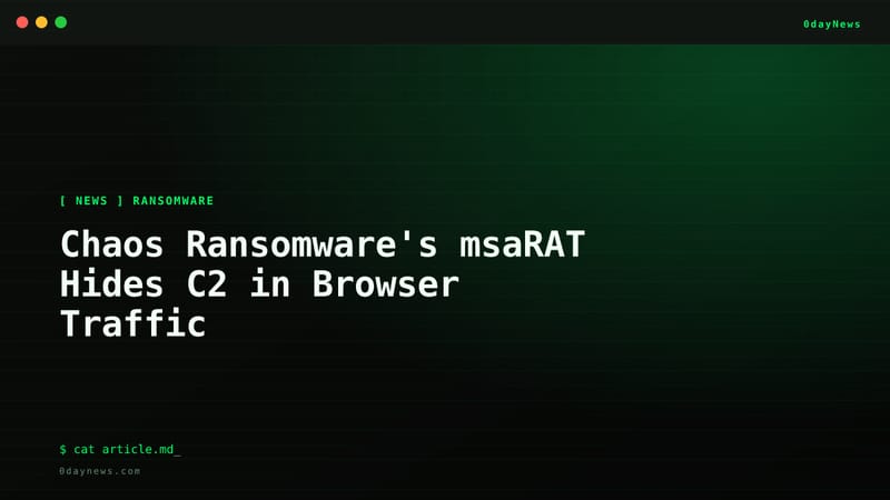 Chaos Ransomware's msaRAT Hides C2 in Browser Traffic