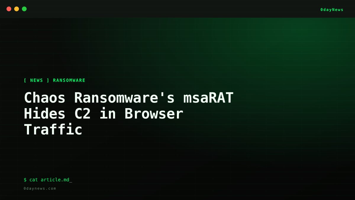 Chaos Ransomware's msaRAT Hides C2 in Browser Traffic