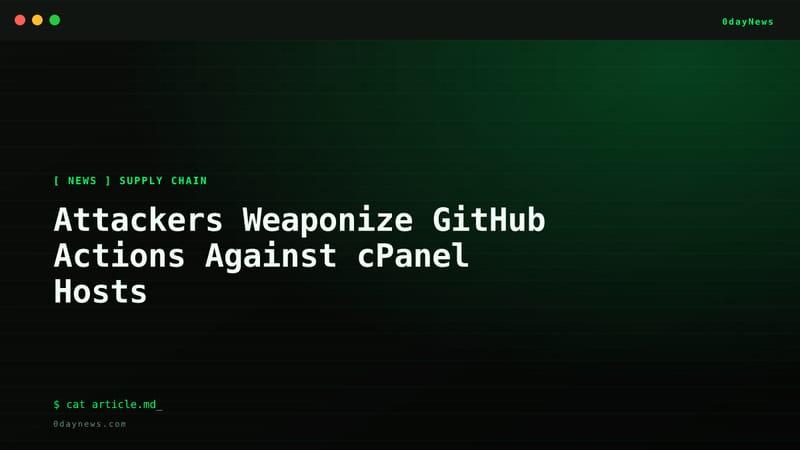 Attackers Weaponize GitHub Actions Against cPanel Hosts