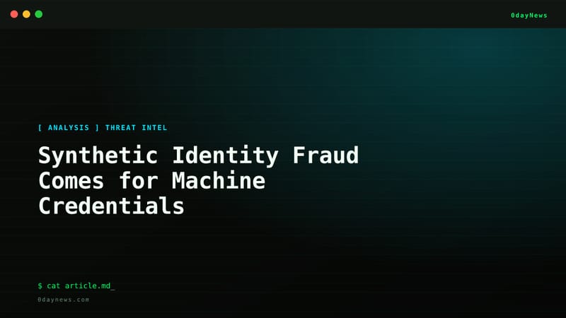 Synthetic Identity Fraud Comes for Machine Credentials