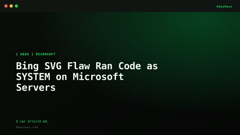 Bing SVG Flaw Ran Code as SYSTEM on Microsoft Servers