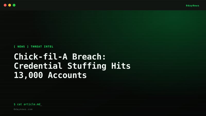 Chick-fil-A Breach: Credential Stuffing Hits 13,000 Accounts