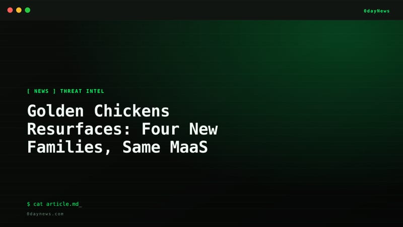 Golden Chickens Resurfaces: Four New Families, Same MaaS