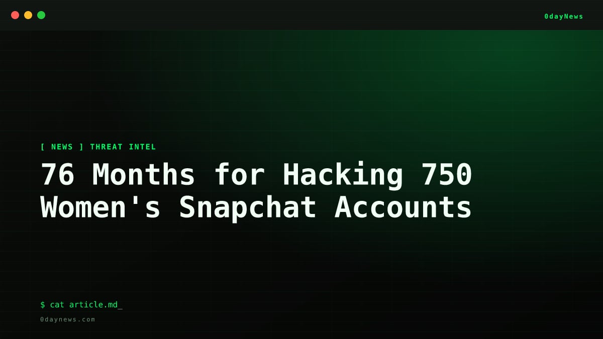 76 Months for Hacking 750 Women's Snapchat Accounts
